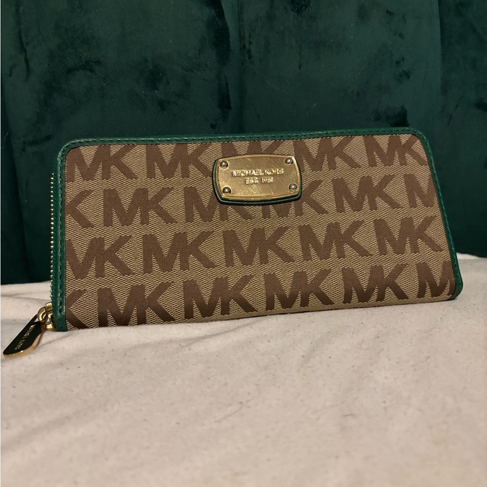 Michael Kors Brown and Green Wallet